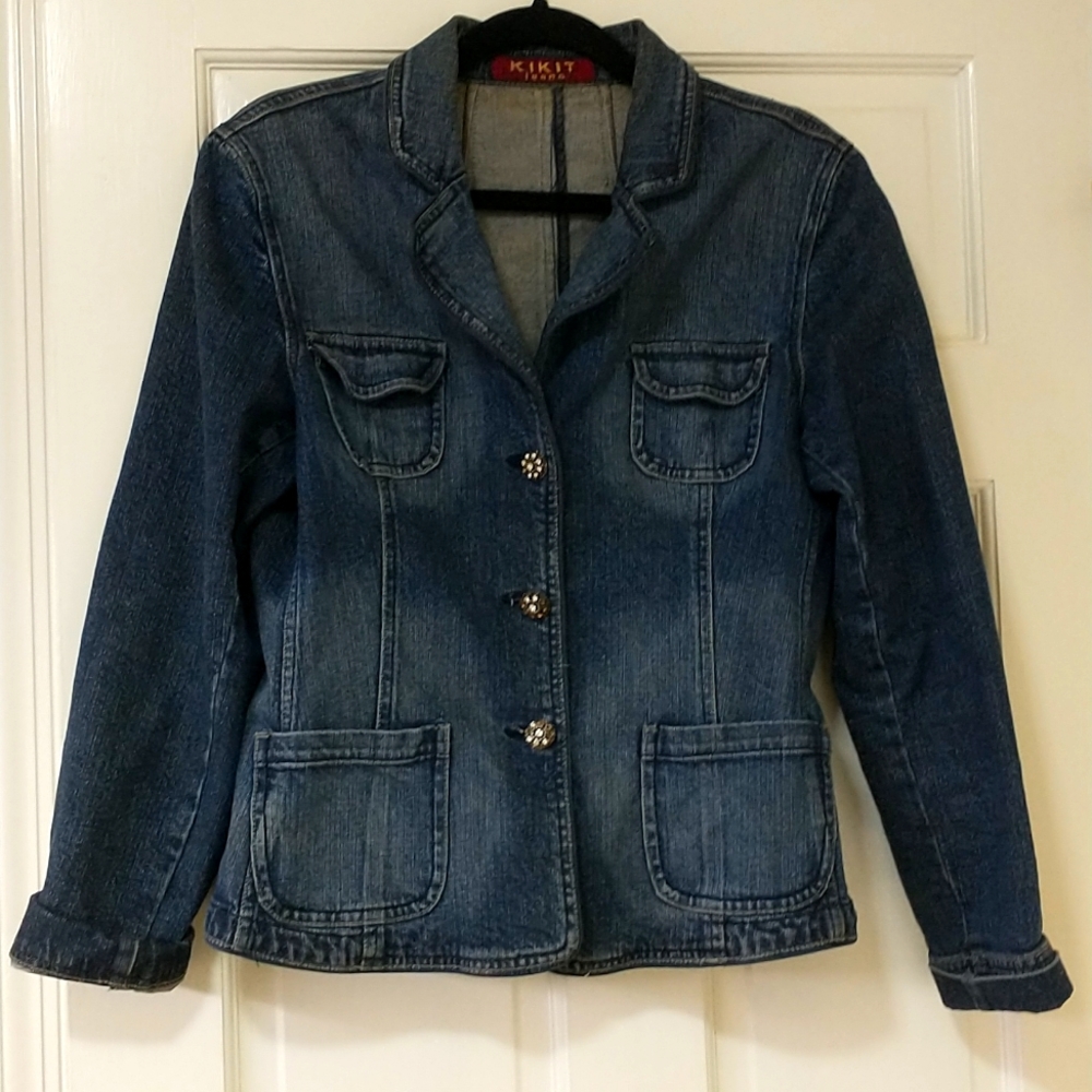Tapered jeans jacket sz L